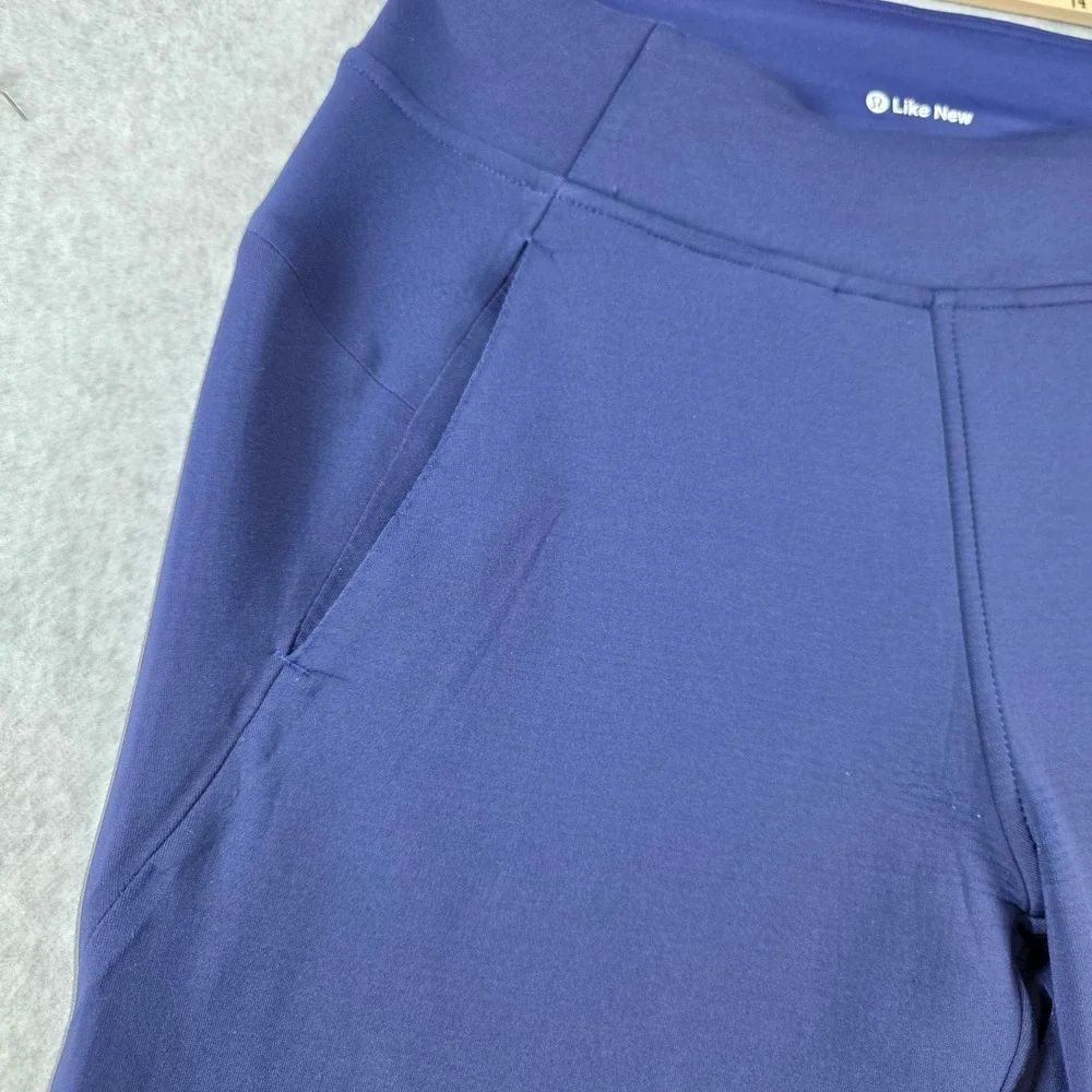 Lululemon Scuba High-Rise Jogger Navy Blue‎ Fleece Sweatpants Womens Size 4